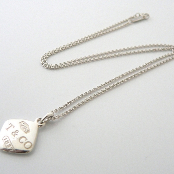 TIFFANY & CO 💙 Retired 1837 Sterling Silver Square Necklace PRISTINE Condition - Picture 7 of 7